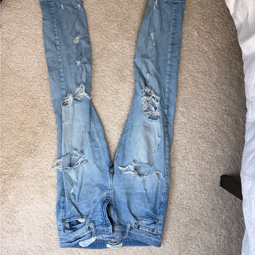 Pistola Light Blue Distressed Skinny Jeans